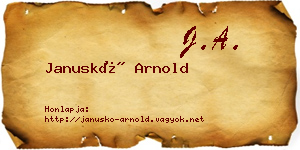 Januskó Arnold névjegykártya