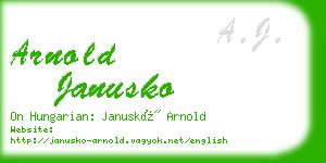 arnold janusko business card